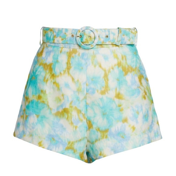 Zimmerman High tide belted ikat linen shorts green - Picture 5 of 7